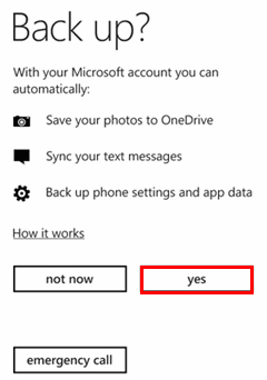 将联系人备份到 onedrive