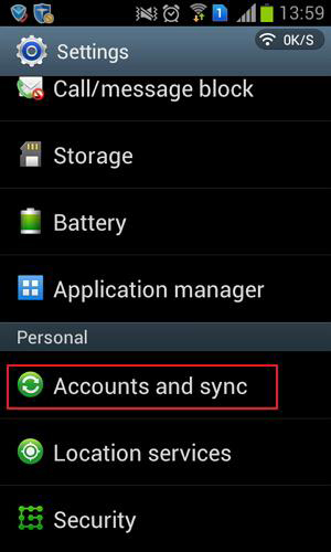 sync backup data from google backup to htc