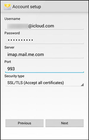 access icloud email on android
