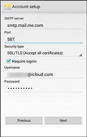 access icloud email on android