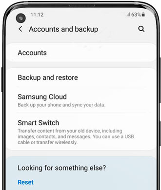 sign in to samsung account again when samsung failed to back up device data