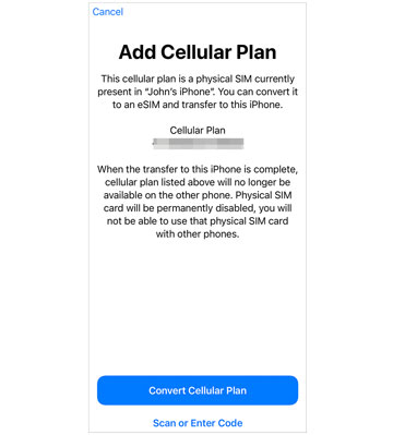 transfer phone number to a new iphone via esim