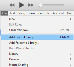Dateien zur iTunes-Bibliothek hinzufügen