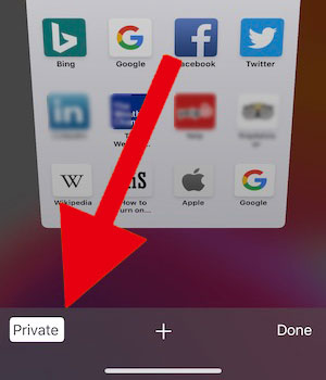 stop tracking by company using a private tab on safari