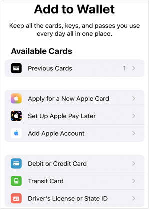 configurer Apple Pay lorsque vous recevez un nouvel iPhone