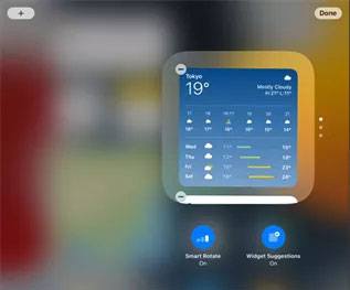 add weather widget to ipad
