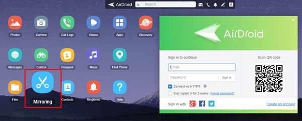 Spiegeln Sie den Android-Telefonbildschirm über Airdroid auf den Computer