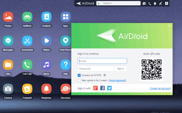 airdroid is a nice replacement for moborobo