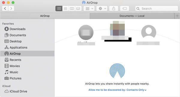 Airdrop経由でiPhoneからMacコンピュータに大きなビデオを送信します