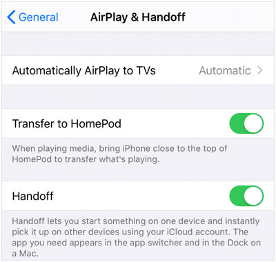 disable handoff to stop sharing iphone messages from ipad