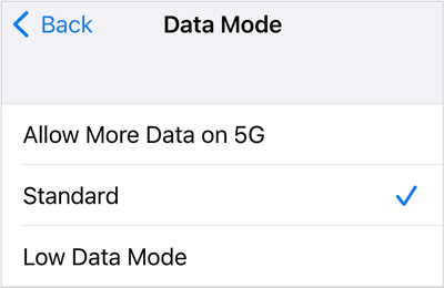 allow more data on 5g on iphone to shorten the time
