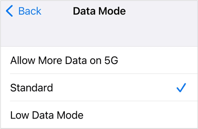 允许 iPhone 上使用更多 5G 数据以缩短时间