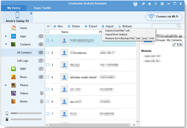 transfer contacts from outlook to android