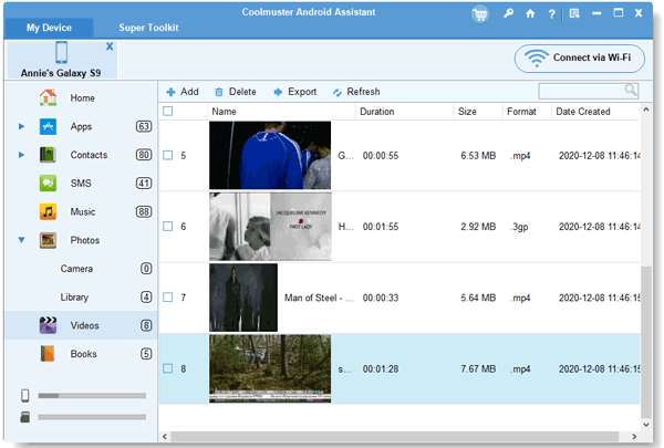 transfer videos from a computer to an android phone