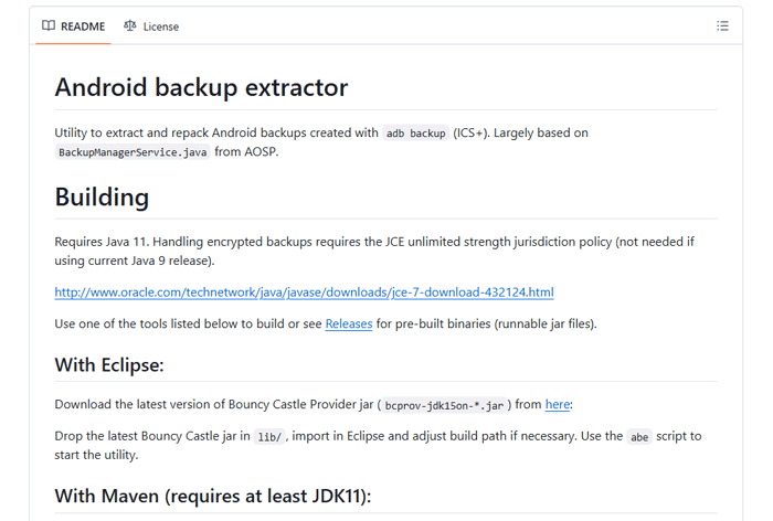 android backup extractor on github