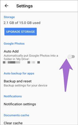 back up pictures for android via google drive