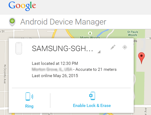 track android phone with android device manager