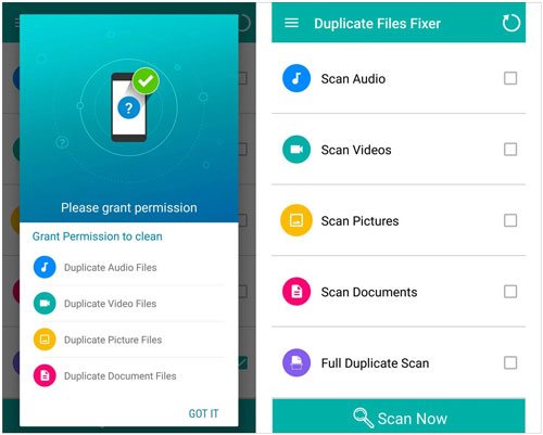 delete duplicate songs from android via duplicate files fixer