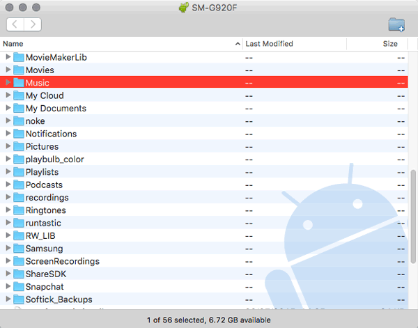 move files from android to mac