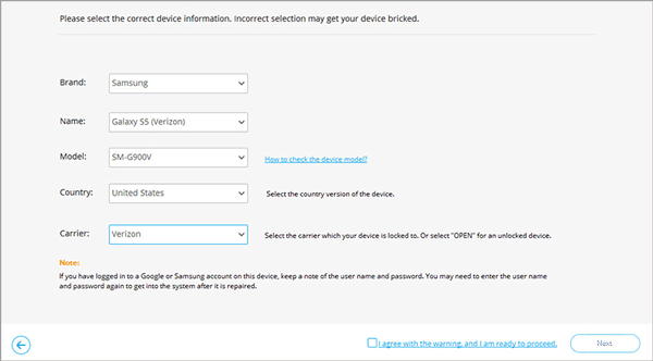 sélectionnez les informations de votre tablette gelée