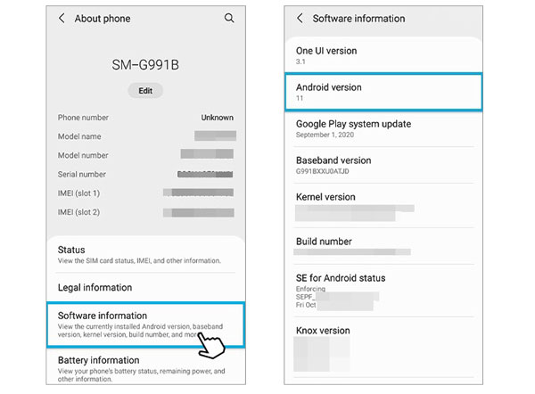 Überprüfen Sie die Android-Version, wenn der Wechsel zur iOS-App nicht funktioniert