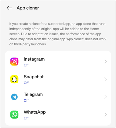 App-Klonen auf Android ausschalten