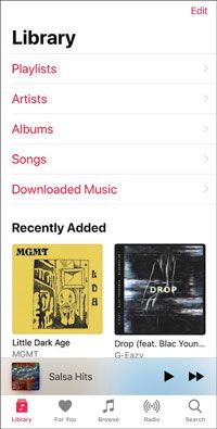 déplacer de la musique d'un iPhone à un iPod avec l'application Apple Music