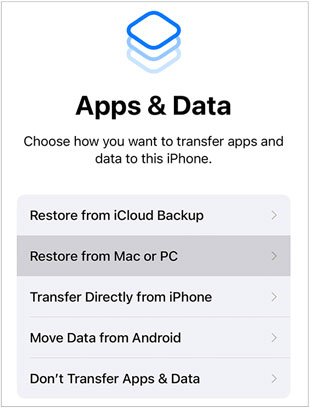 restaurer des applications à partir d'une sauvegarde iCloud