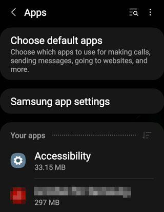 trouver les applications sur les paramètres Android