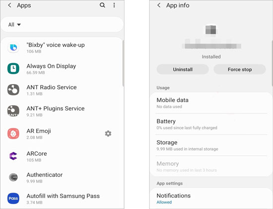 easily delete apps from motorola phone via settings