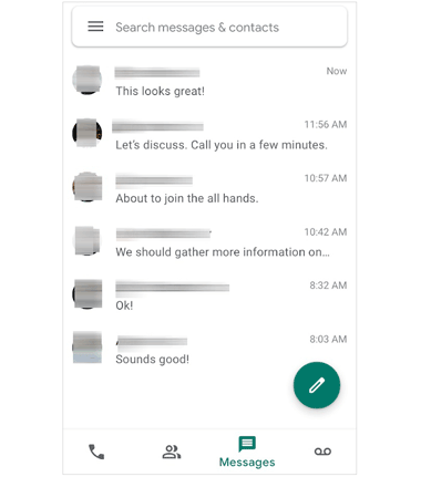 archive messages on android phone with google voice app