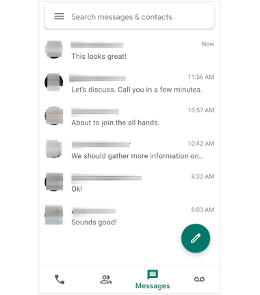 archiver les messages sur un téléphone Android avec l'application Google Voice