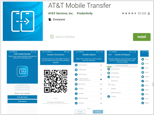 Installieren Sie att mobile transfer erneut auf Ihrem Telefon