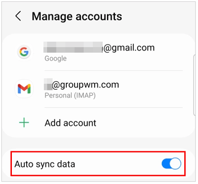 turn on contact sync on samsung