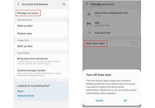 Deaktivieren Sie die automatische Synchronisierung, um die Leistung des Android-Telefons zu verbessern