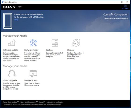 back up contacts from sony xperia to the computer with xperia companion