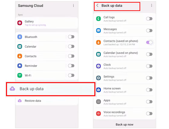 back up samsung contacts with samsung cloud