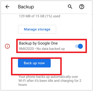 back up android phone to pc via google account