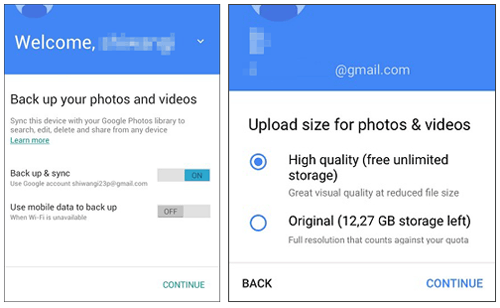 sauvegarder les photos Samsung sur Google