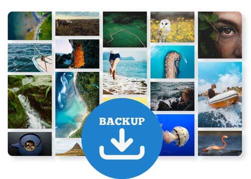 backup photos to avoid losing