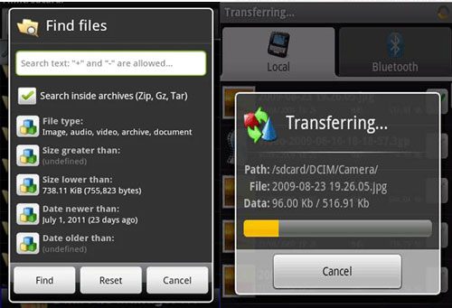 send data from android to android via bluetooth file transfer