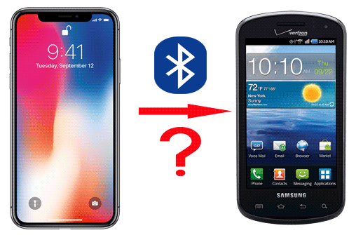 how can I move files from iphone to android with bluetooth