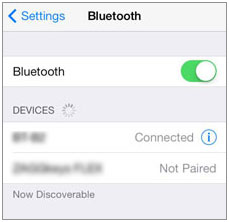 turn on bluetooth on iphone to fix the iphone transfer error