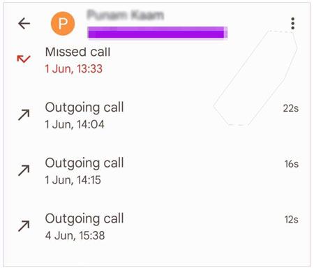 add a contact to my phone via call history