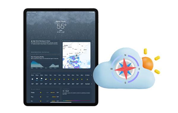 how to change weather location on ipad