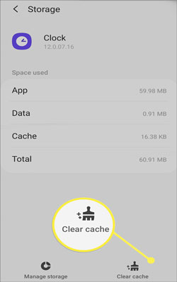 remove app data and cache if android app crashes