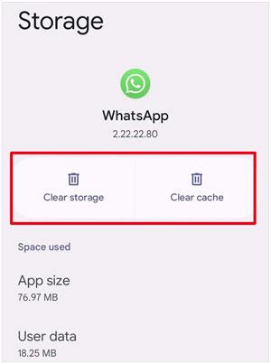 如果在恢复媒体文件时卡住，请清除 Android 上 Whatsapp 的缓存