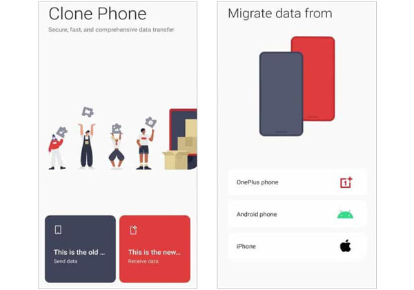 copier des photos avec l'application clone phone