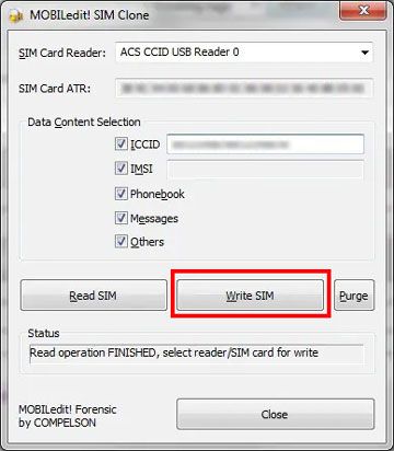 sim card duplication using a cloning tool