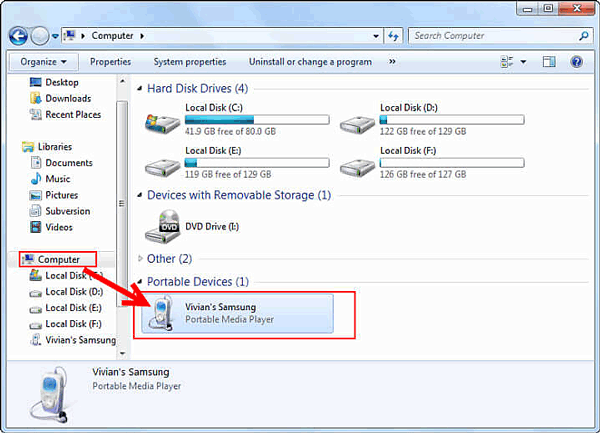 connect android phone to pc in storage media mode